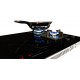 Комбінована газово-індукційна варильна панель Luxor GI 67 DL Black Booster + круглая подставка Wok в подарок