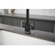 Змішувач для кухні з підключенням до фільтру Luxor Mercury Black and White Granit 3D Prof чорно / білий