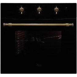 Духова шафа газова Luxor Qualität 60 GBO Grill Retro Kup BK Vintage Classico + конвектор, чорне скло