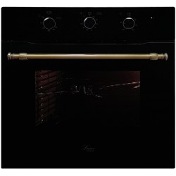 Духова шафа газова Luxor Qualität 60 GBO Grill Retro Kup BK Vintage Classico + конвектор, чорне скло