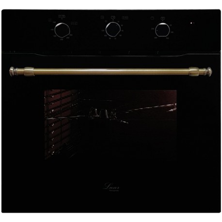 Духова шафа газова Luxor Qualität 60 GBO Grill Retro Kup BK Vintage Classico + конвектор, чорне скло