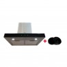 Luxor Bella F 60 ix 1450 LED + 4 швидкості турбіни, чорний/нержавіюча сталь з фільтрами захисту двигуна 2 шт.