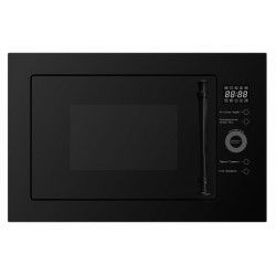 Вбудована мікрохвильова піч Luxor BF 25 BK чорна ручка Navigator + чорна скліна фасадна рамка чорне скло, чорний