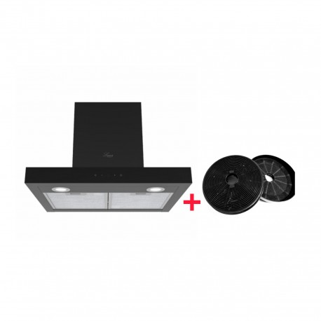 Витяжка Luxor Bel F 60 BK Turbo 1450 LED + 4 швидкості турбіни, чорний