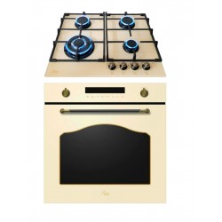 Комплект техніки Luxor HB 978 Logic 60 CH Classico UNIQUE Ultra BG  Газова поверхня Luxor RG 740 BG Kup з підставкою Wok