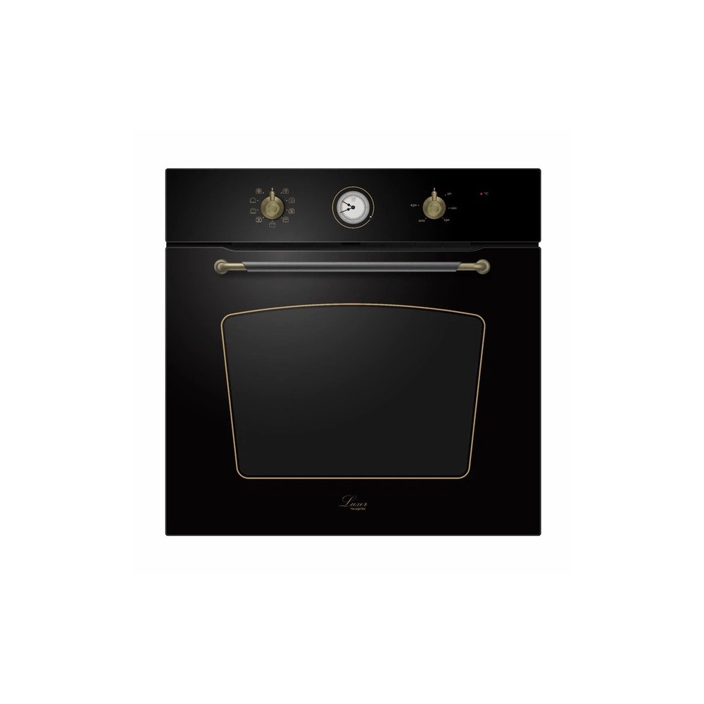 Luxor RPL 60 BL Classico UNIQUE Mexanic AN 3 скла дверей + прихватка в подарунок, ретро антрацит, чорний