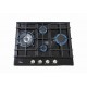 Варильна поверхня газова Luxor RG 650 BK SS EM з круглою підставкою для Wok