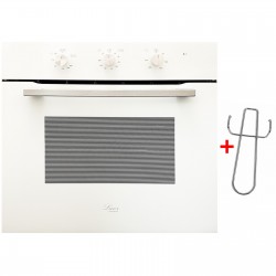 Духова шафа газова Luxor Qualität 60 GWO Grill конвектор, біле скло + набір для підключення пропан в подарунок, білий