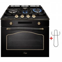 Комплект вбудовуваної техніки Luxor HB 978 Logic 60 BL Classico UNIQUE Ultra AN 3 скла Газова поверхня RG 650 BK KUP EM