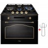 Комплект вбудовуваної техніки Luxor HB 978 Logic 60 BL Classico UNIQUE Ultra AN 3 скла Газова поверхня RG 650 BK KUP EM