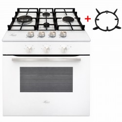 Газовий духовий шкаф з конвектором Luxor Qualitat WH + Газова поверхня Luxor EG 740 Wh WOK (комплект)