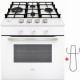 Газовий духовий шкаф з конвектором Luxor Qualitat WH + Газова поверхня Luxor EG 740 Wh WOK (комплект)