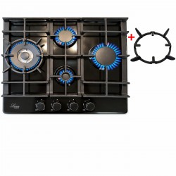 Варильна поверхня газова Luxor RG 650 BK SS EM з круглою підставкою для Wok