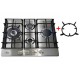 Варильна поверхня газова Luxor RG 650 SS BG  з круглою підставкою для Wok