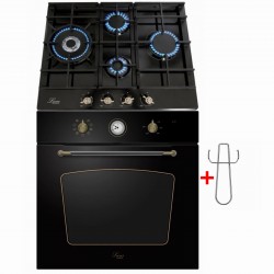 Комплект техніки Luxor RPL 60 BL Classico UNIQUE Mexanic AN 3 скла  Газова поверхня RG 650 BK KUP EM з металевою прихваткою