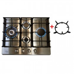 Варильна поверхня газова Luxor RG 650 SS Cubo  з круглою підставкою для Wok