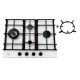 Luxor R Black 65 Emaille Turbo Wok Italy + кругла підставка Wok у подарунок, білий
