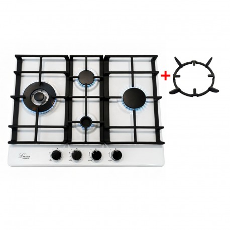 Luxor R Black 65 Emaille Turbo Wok Italy + кругла підставка Wok у подарунок, білий