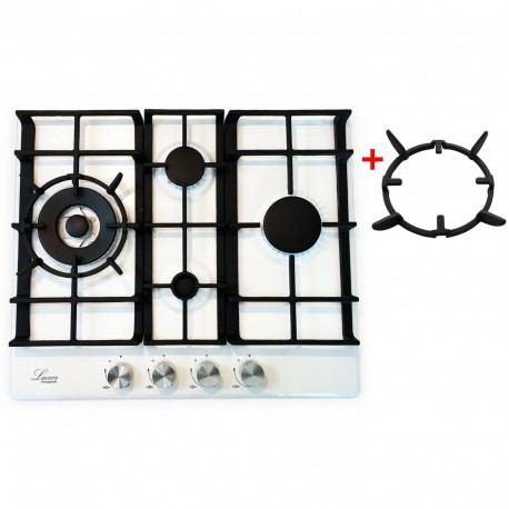 Luxor R Black 65 Emaille Turbo Wok Italy + кругла підставка Wok у подарунок, білий