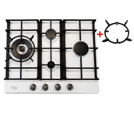Luxor R Black 65 Emaille Turbo Wok Italy + кругла підставка Wok у подарунок, білий